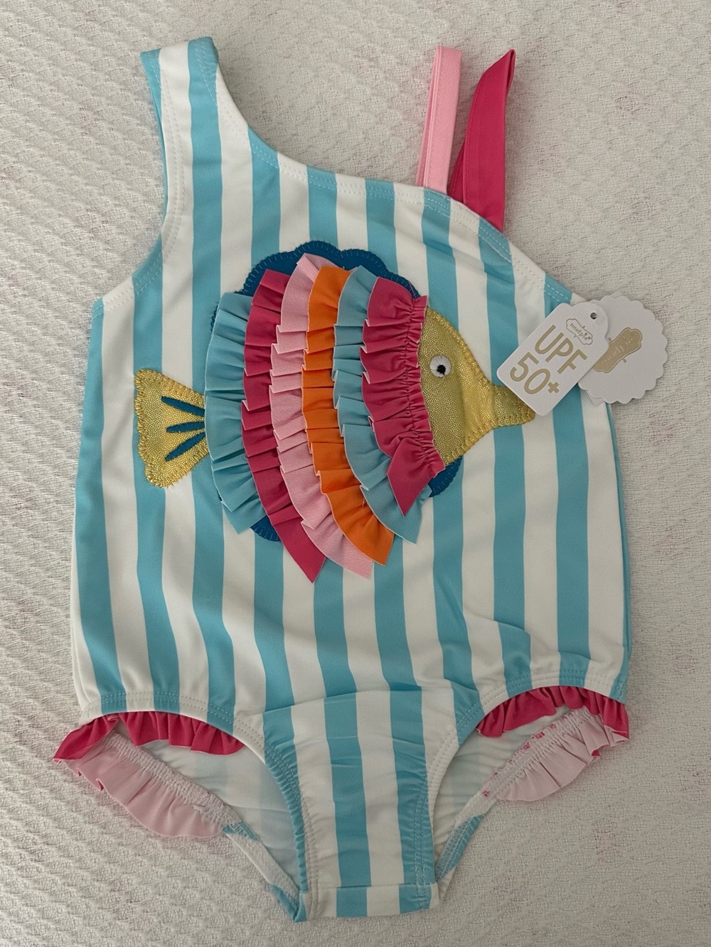 Mud Pie Girls Glitter Fish Appliqué Swimsuit
Sz 3T
NWT